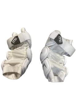 Used Maverik M6 MD Lacrosse Arm Pads/Guards White MD