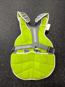 Used Maverik MAX EKG NOCSAE LAX Goalie Chest M Grey S/M
