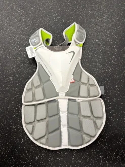 Used Maverik MAX EKG NOCSAE LAX Goalie Chest M Grey S/M