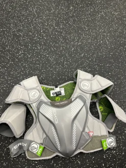 Used Maverik MX Lacrosse Shoulder Pads Grey MD
