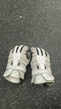 Used Maverik MX Lacrosse Gloves Mens Grey LG
