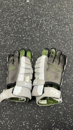 Used Maverik MX Lacrosse Gloves Mens Grey LG