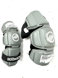 Used Maverik MX Lacrosse Arm Pads/Guards Grey SM