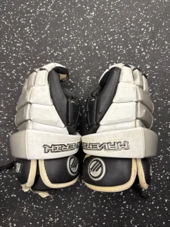 Used Maverik THE LEGACY COLLECTION Lacrosse Gloves Mens White 12"