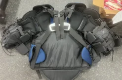 Used MCKENNEY LACROSSE LAX Goalie Chest M Navy Blue LG