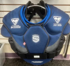 Used MCKENNEY LACROSSE LAX Goalie Chest M Navy Blue LG