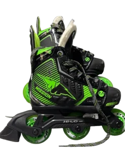 Used Mission LIL RIPPER Junior Roller Quad Skates Green Adjustable