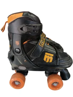 Used Mongoose ADJ 1-4 Junior Roller Quad Skates Orange Adjustable