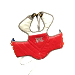 Used MTX MOOTO CHEST PAD Martial Arts Chest Guard Royal Blue And Red Senior