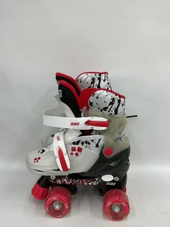 Used NEON Junior Roller Quad Skates White Adjustable