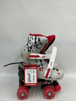 Used NEON Junior Roller Quad Skates White Adjustable