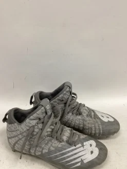 Used New Balance LAX Cleats Boys Grey Junior 04