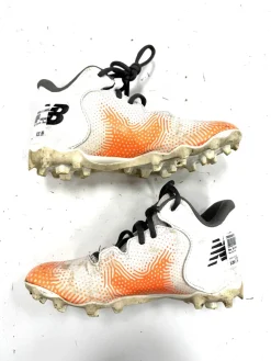 Used New Balance LAX Cleats Boys White Junior 02