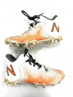 Used New Balance LAX Cleats Boys White Junior 02