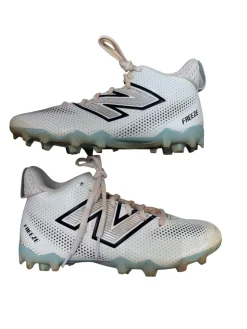 Used New Balance LAX Cleats Boys White Junior 04