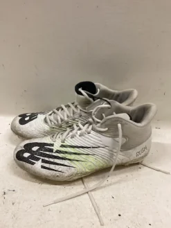 Used New Balance LAX Cleats Mens White And Optic Yellow Senior 10