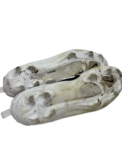 Used Nike HUARACHE 9 ELITE LOW LAX FD00089-101 Mens Lacrosse Cleats Mens White Size 12