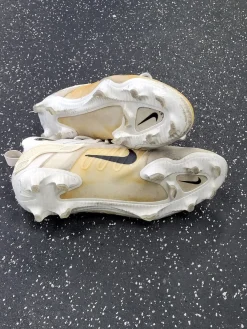 Used Nike HUARACHE 9 LAX Cleats Mens White Senior 10