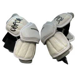 Used Nike VAPOR ELBOWS Lacrosse Arm Pads/Guards White Senior