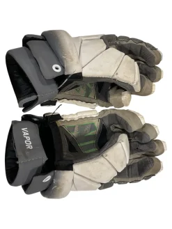 Used Nike VAPOR ELITE Lacrosse Gloves Mens White 9"