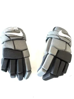 Used Nike VAPOR Lacrosse Gloves Junior Grey SM