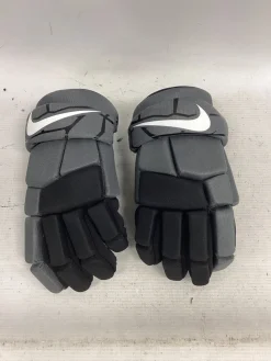 Used Nike VAPOR LT Lacrosse Gloves Junior Grey LG