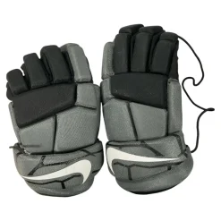 Used Nike VAPOR LT Lacrosse Gloves youth Grey MD