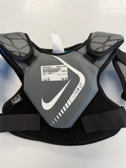 Used Nike VAPOR LT Lacrosse Shoulder Pads Grey SM