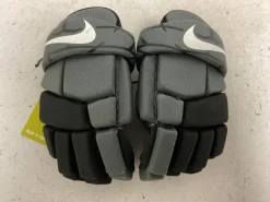 Used Nike VAPOR LT Lacrosse Gloves Junior Grey SM