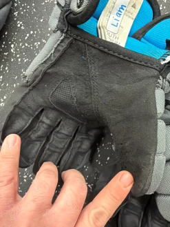 Used Nike VAPOR LT YOUTH Lacrosse Gloves Junior Grey MD