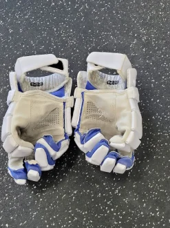 Used Nike VAPOR PRO YOUTH Lacrosse Gloves Junior White SM