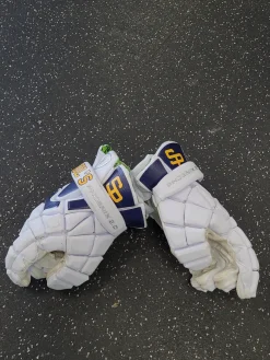 Used PHOENIX 2.0 Lacrosse Gloves Mens White 13"