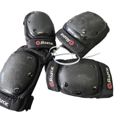 Used RAZOR KNEE AND ELBOW PADS Inline Protective Set Black SM