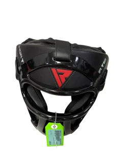 Used RDX HGR T1B Boxing / Martial Arts Head Gear w/ Removable Mask Black SM