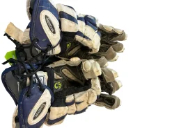 Used Reebok 7K GLOVES Lacrosse Gloves Mens Navy Blue 12"