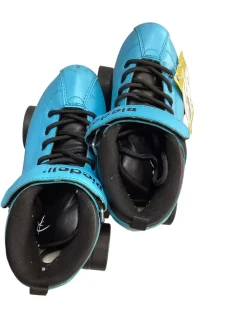 Used Riedell DART Junior Roller Quad Skates Carolina Blue Junior 05