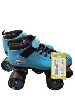 Used Riedell DART Junior Roller Quad Skates Carolina Blue Junior 05