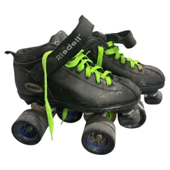 Used Riedell DART Junior Roller Quad Skates Black Junior 05