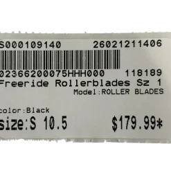 Used ROLLER BLADES Senior Skates Black Size 10.5