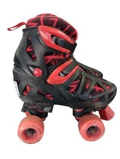 Used RollerDerby ADJ 3-6 Junior Roller Quad Skates Black Adjustable