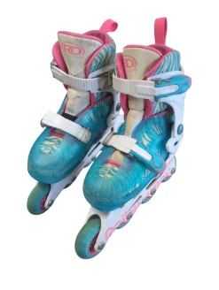 Used RollerDerby ADJ 12-2 Junior Rec Fitness Skates Royal Blue Adjustable