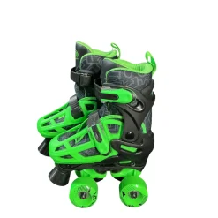 Used RollerDerby ADJ 12-2 QUAD ROLLER Junior Roller Quad Skates Black Junior 02