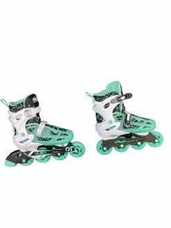 Used RollerDerby ADJ 3-6 Senior Roller Quad Skates Lime Green Adjustable