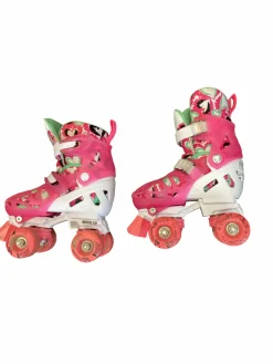 Used RollerDerby ADJ ROLLERSKATES 12-2 Child Roller Quad Skates Pink Adjustable