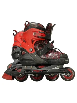 Used RollerDerby ADJUSTABLE Junior Rec Fitness Skates Cardinal Adjustable