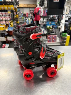 Used RollerDerby ADJUSTBALE QUAD Junior Roller Quad Skates Black Adjustable