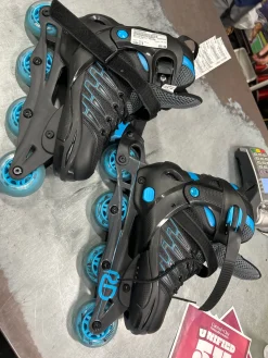 Used RollerDerby INLINE Senior Aggressive Skates Royal Blue Senior 9