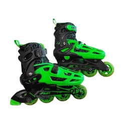 Used RollerDerby Junior 3-6 Aggressive Skates Green Adjustable