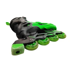 Used RollerDerby Junior 3-6 Aggressive Skates Green Adjustable