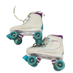 Used RollerDerby QUAD SKATES Junior Roller Quad Skates White Junior 05